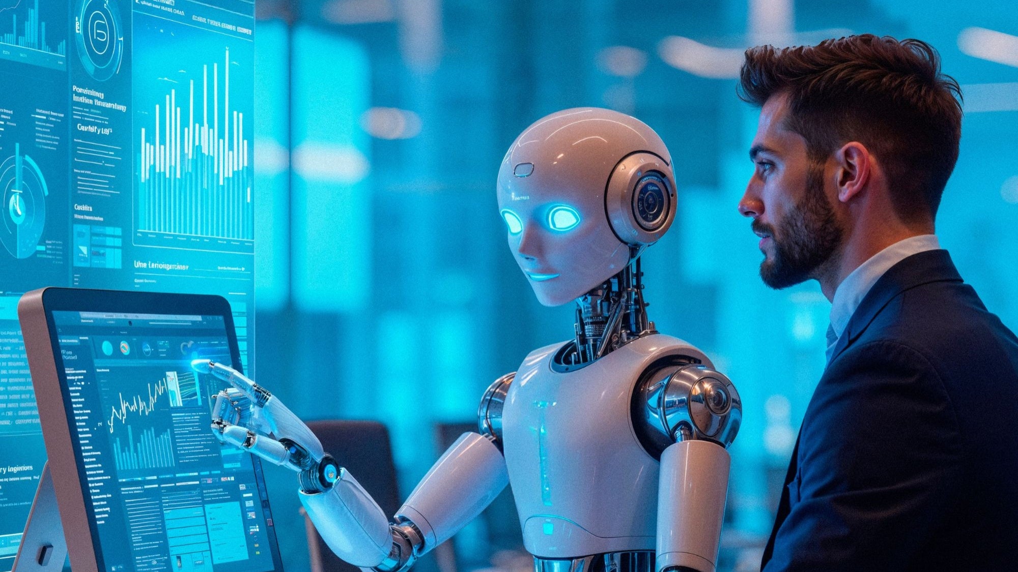 AI agents collaborating with humans in modern workplace environments