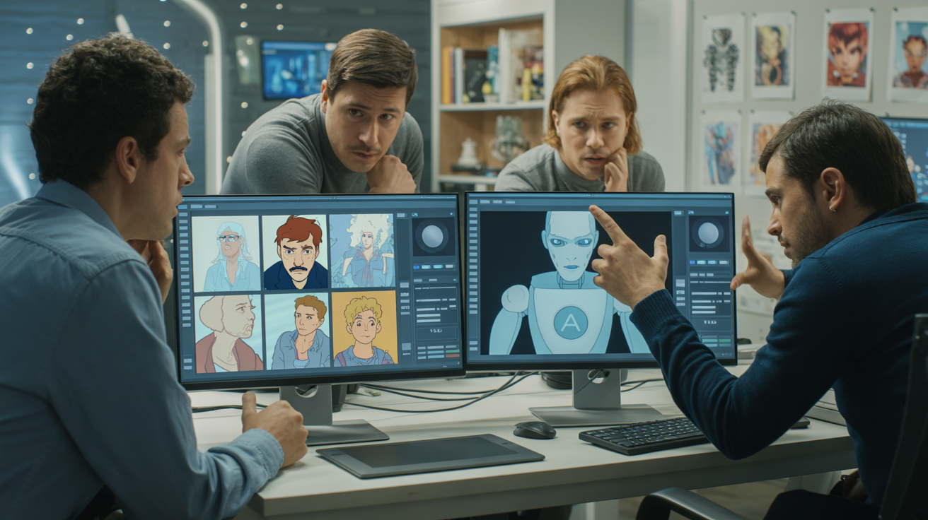 Creative professionals concerned about AI in animation studio