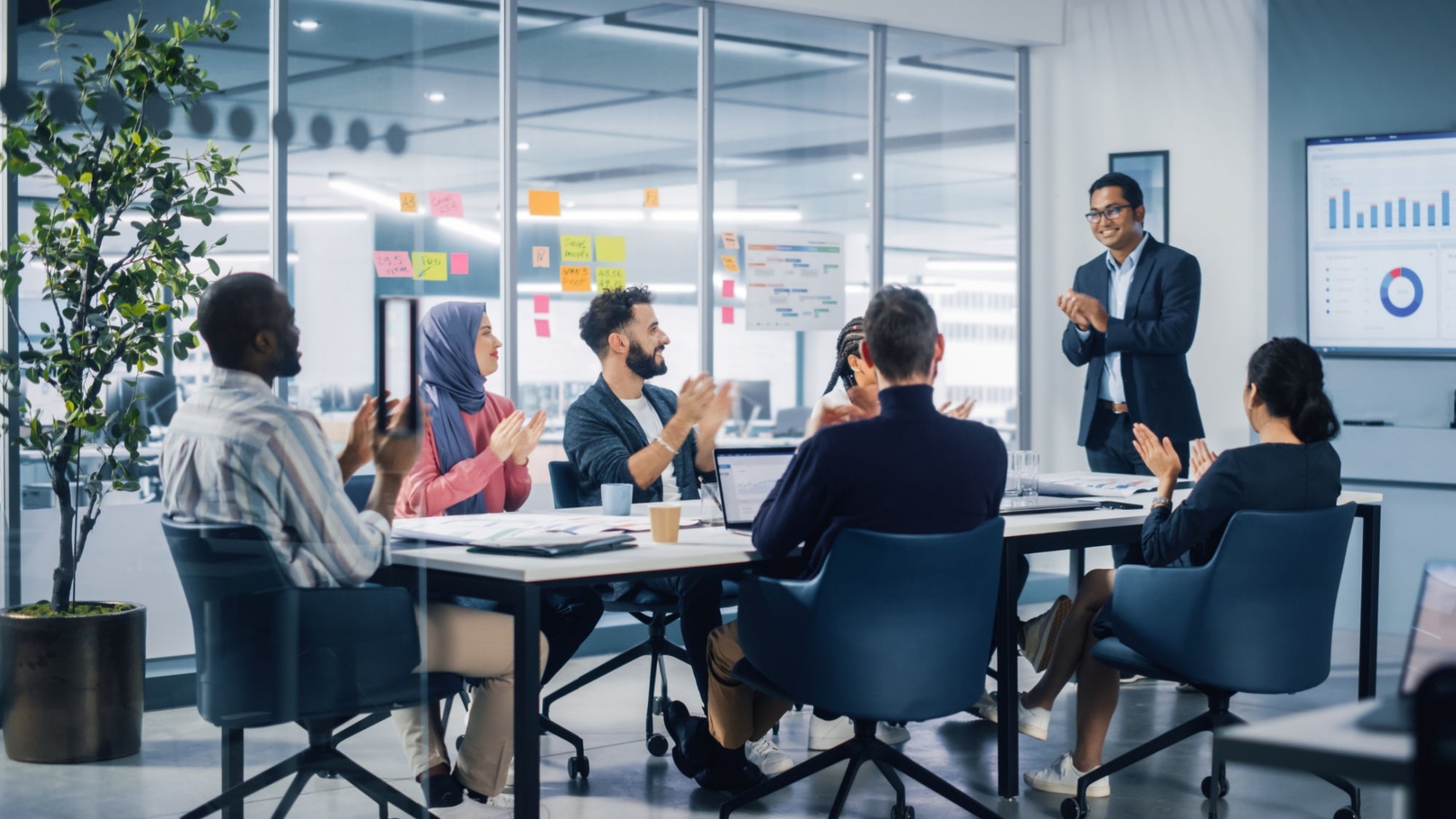 Professional business meeting representing venture capital investment discussions in modern office